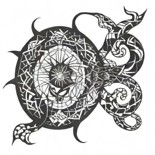 Cancer Zodiac Sign Intertwined