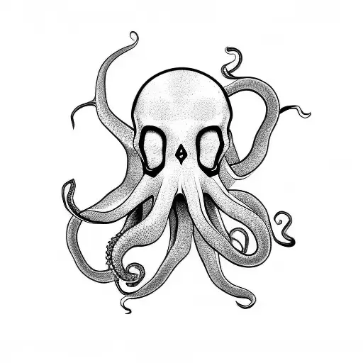 Octopus And Skull