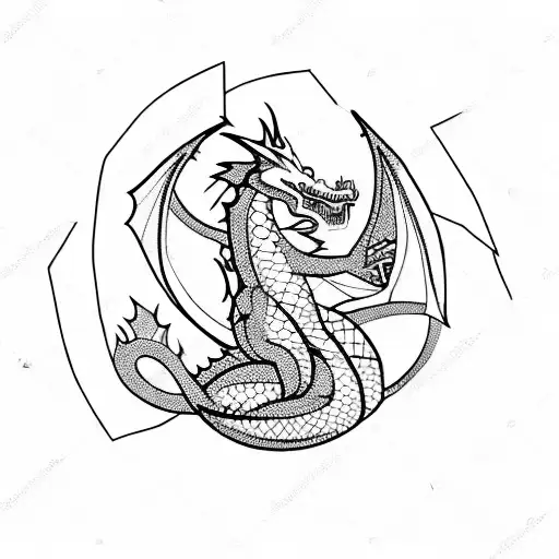 Chubby Dragon With Canada Flag