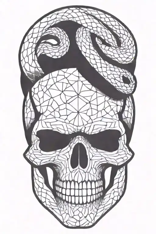 Snake Cross Skull Made Only
