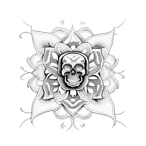 Skull Lacework Flower