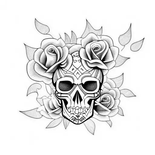 Skull And Roses