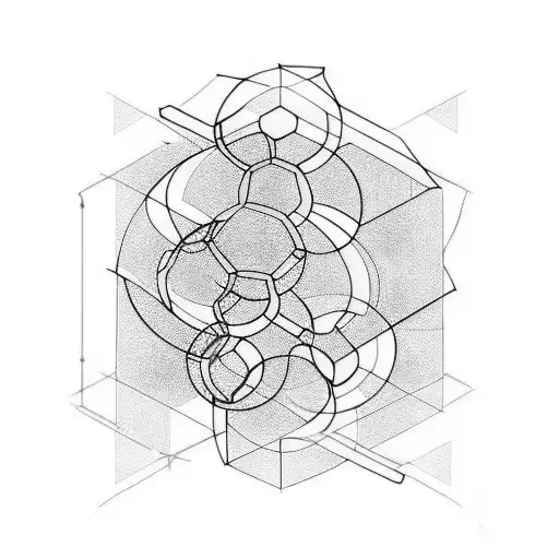 Hexagon 3D On Shoulder Till Mid Upperarm