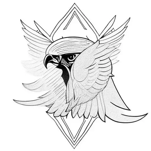 Hawk Sit On A Gladiator's Forearm