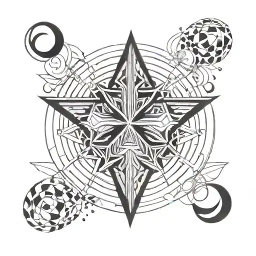 Gemini Feminine Geometric Moon