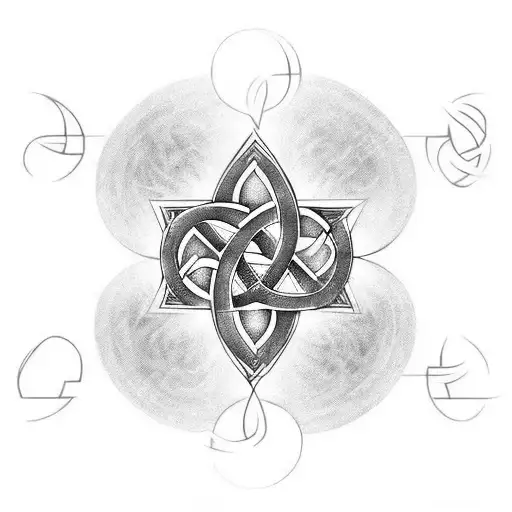 Basic Triskelion With Additional Geometric Celtic Design To Make Sleeve