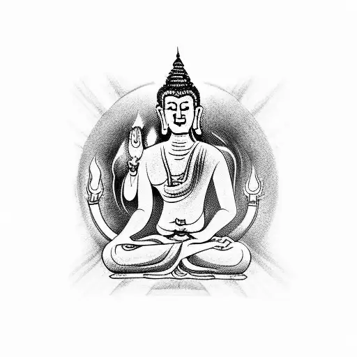 Buddha And Lord Shiva