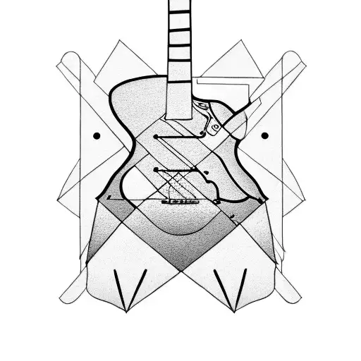 Guitar With A Sunset