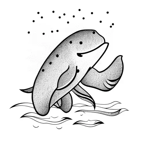 Stick Man Fishing For A Whale