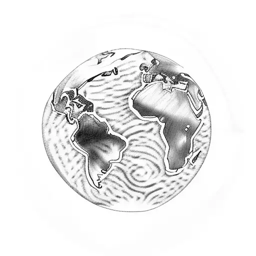 Earth View From Satellite In Space