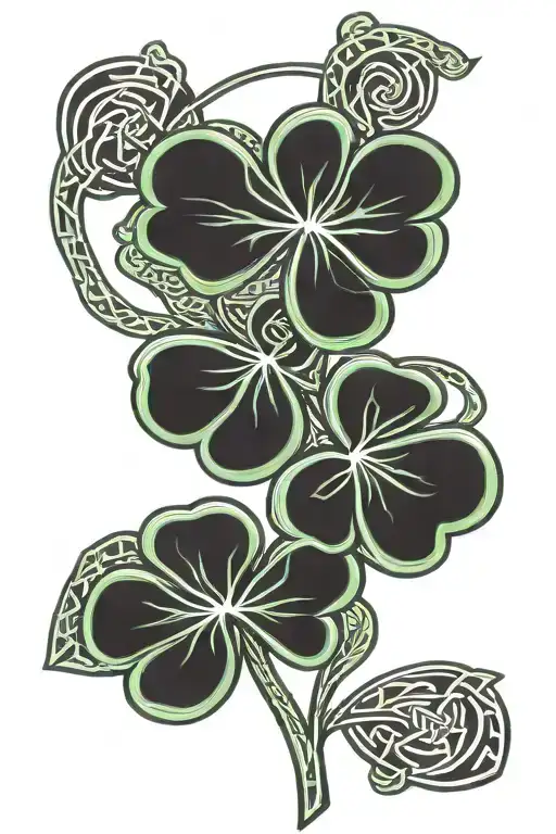 Clover Leaf Intertwined Celtics Logo Incorporated