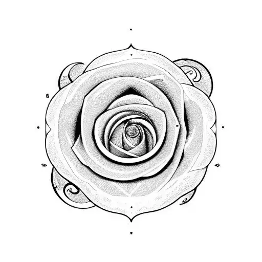 A Sword With A Rose Swirling Around It