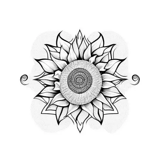 A Dragon That Look Like A Sunflower