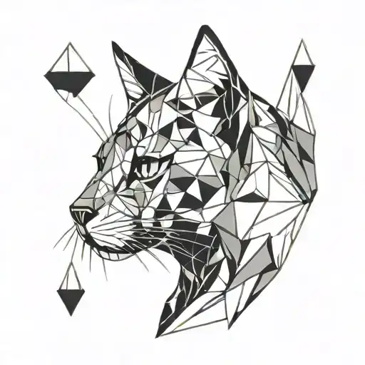 Geometric Cat Head
