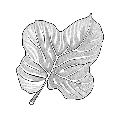 Alocasia Leaf Thin Line