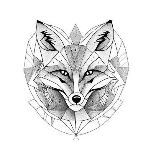 Make Me Tatto Of Fox And Eagel But Seprate