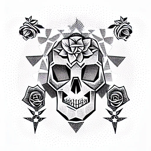 Skull With Roses