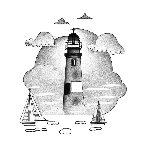 Lighthouse With Some Clouds