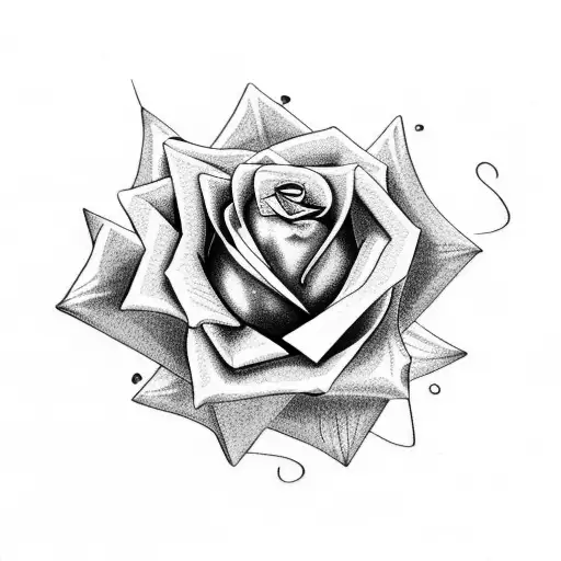 Rose With Small Butterfly