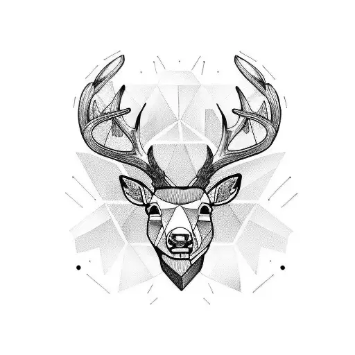 A Deer Tattoo Holding Ak47 With His Teeth