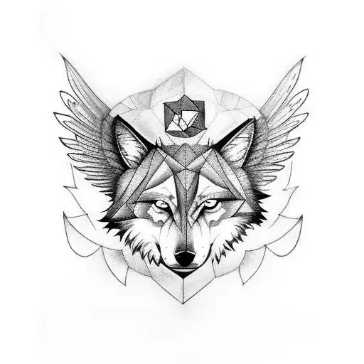 Angel And Devil Mixed With Wolf