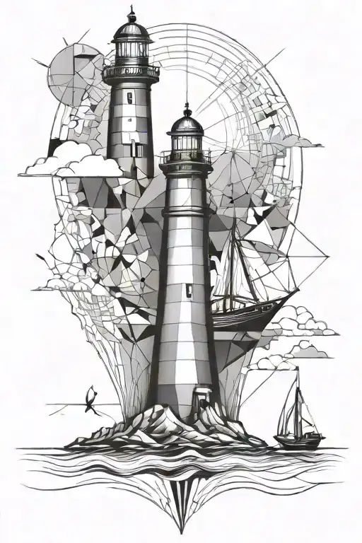 A Lighthouse And A Boat