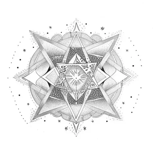 Star And Moon With Amaythist Gems Violets