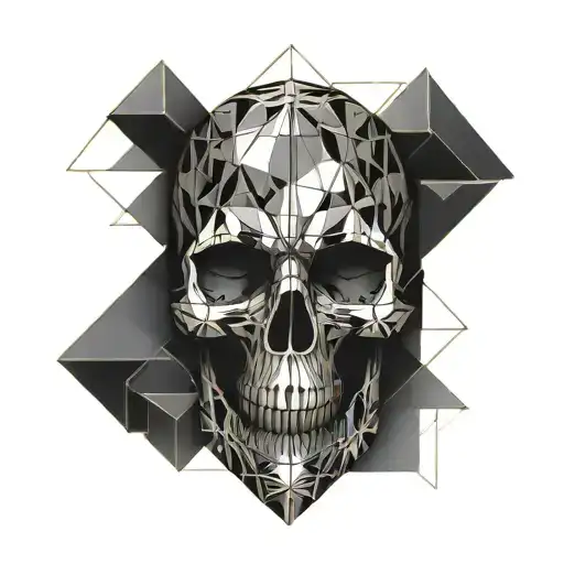 Skull With Geometric Design