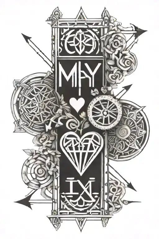 May 10 Hearts Roman Numerals