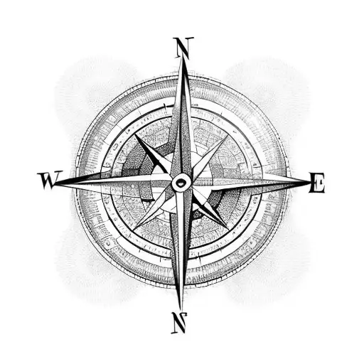 Compass With Name And Date