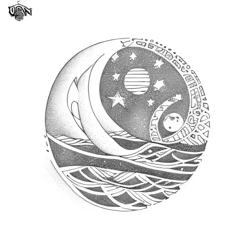 Union Between Family Ocean And Stars