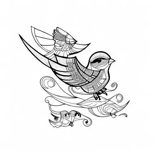 Baby Bird Flies Away