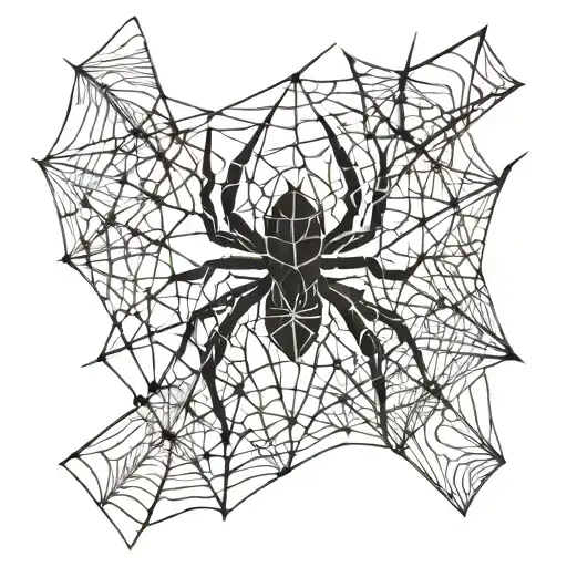 Spider Web And Spider