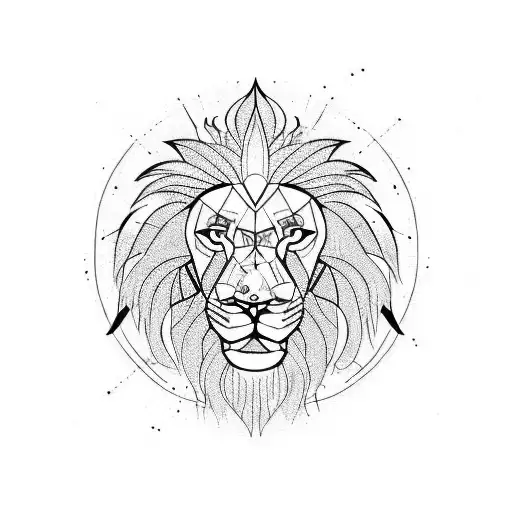 A Single Continuous Clean Line Combining A Minimalistic Lion's And Elephant's Head