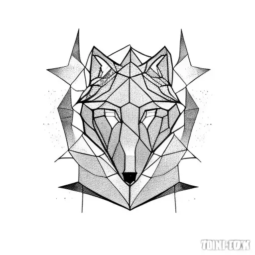 Silhouette Of A Lone Wolf Standing On A Mountain Peak