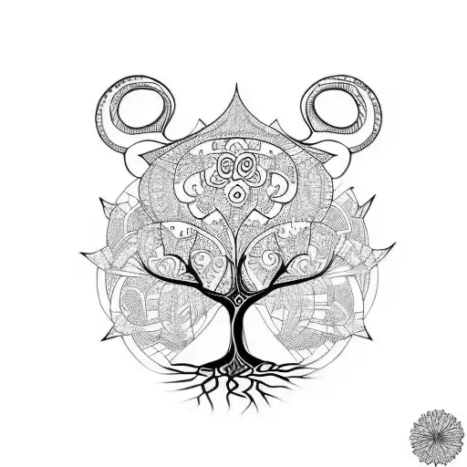 Tree Of Life And Elephant