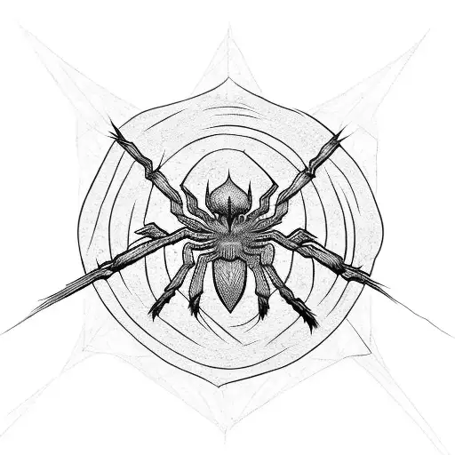 Spiderwebbing Monster Marking Satanic Circle