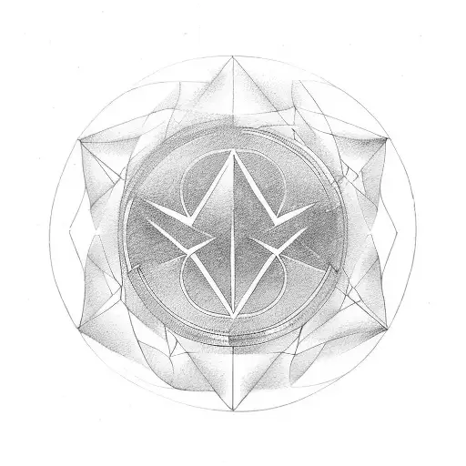 Geometric Circle Fine Lines Pendulum Logo