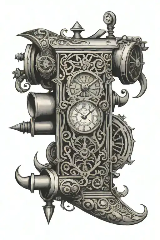 Ancient Scroll With Clock Face