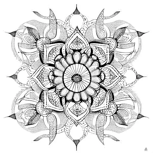 South Asian Flowers Repeat Pattern