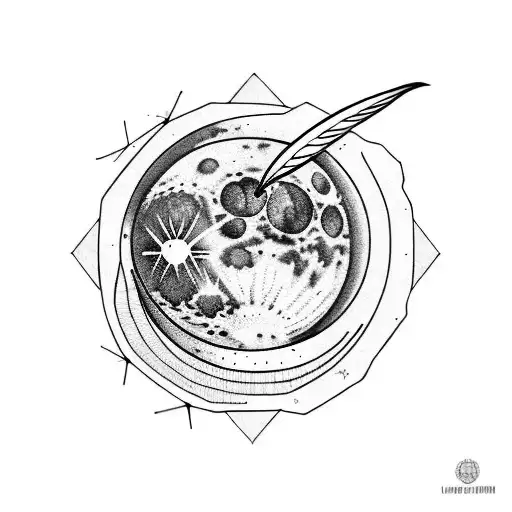 Moon Phase With Feather