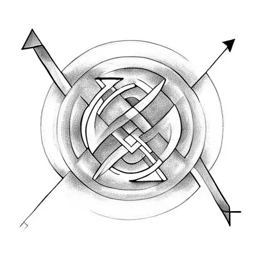 An Infinite Symbol Evolving Three Circles And An One Big Arrow