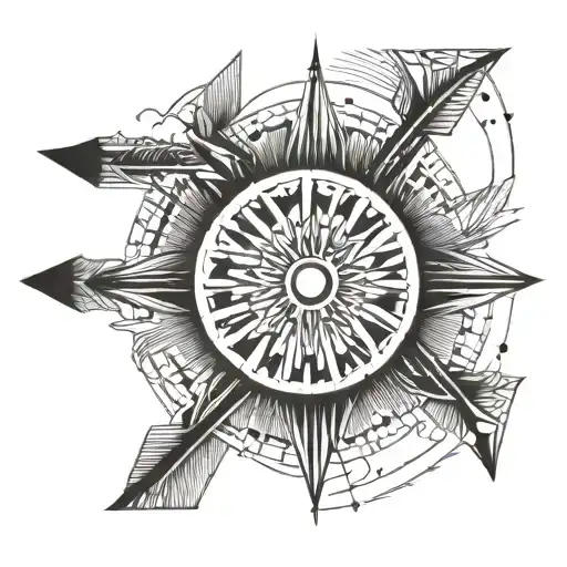 Long Arrow With Sun In The Middle