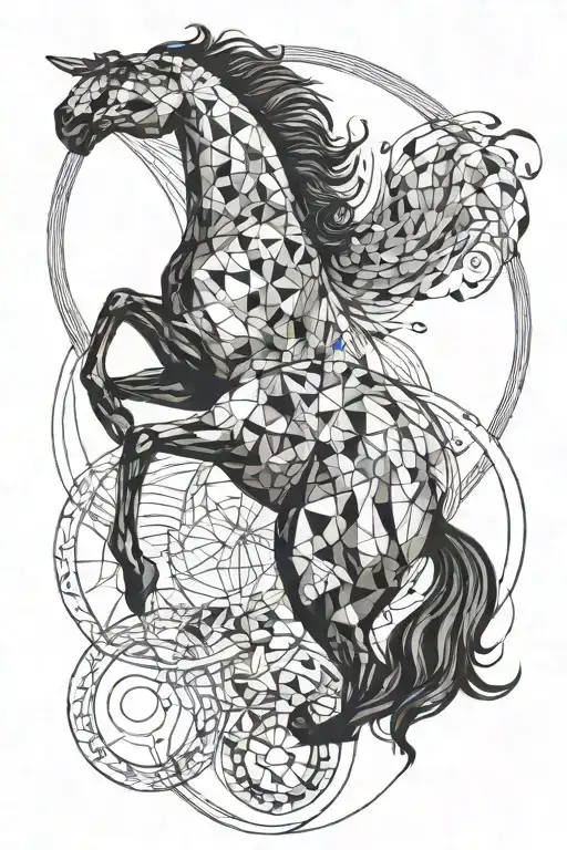 Horse Shoe And 2 Nightgales With Olympic Rings