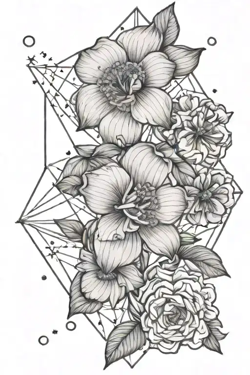 Jonquil Flower And Aries Constellation