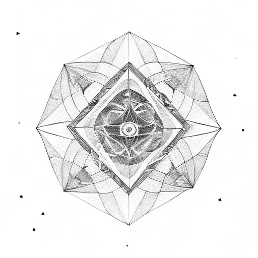 Black And White Metatron's Cube