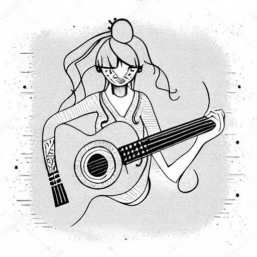 Girls Guitar Natural