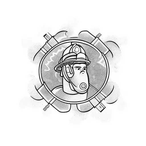 Fireman With Fire Truck