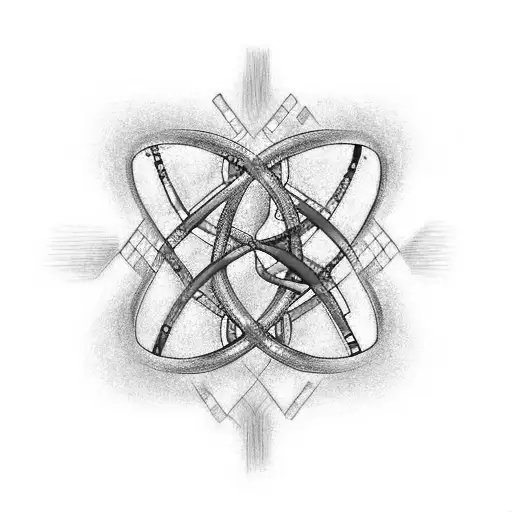 Dna Double Helix With A Microscope