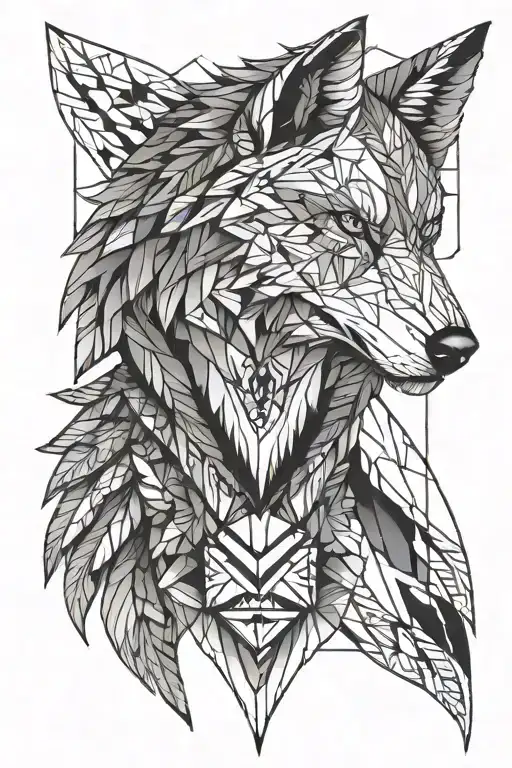 Wolf And Eagle Intertwined